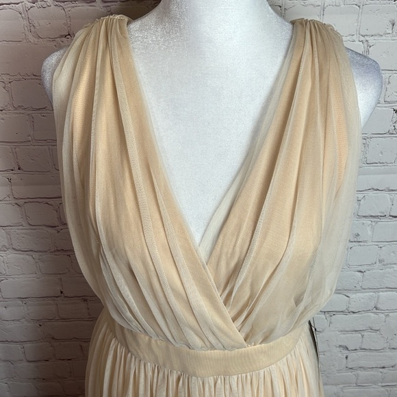 Lulus Romantic Moment Nude Mesh Maxi Dress - Picture 6 of 16